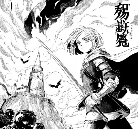 日常题材漫画封面，温馨治愈风格